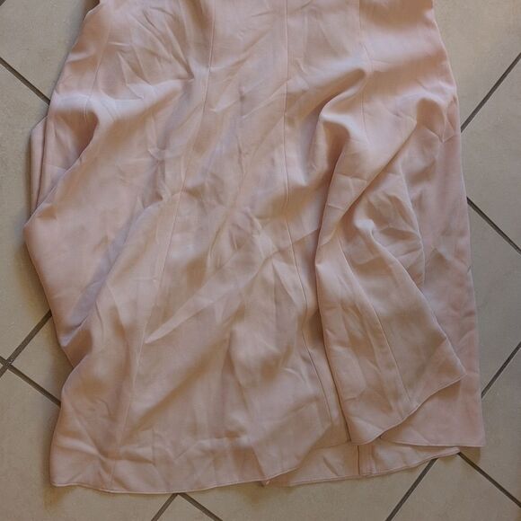 NWT Dessy Collection Off-Shoulder Light Pink Maxi Dress 3012 Cross Back Size 10 - Picture 11 of 15